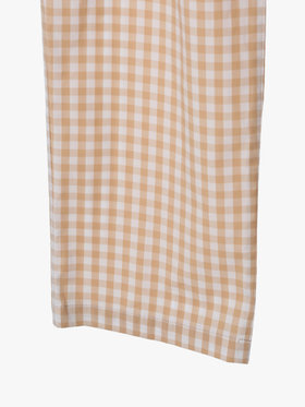 ENFANT ユニセックス キッズ ギンガムチェック コットン フルレングス パンツ "Poches" ブラウン系その他