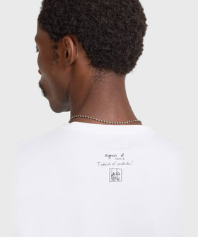 FEMME ウィメンズ プリント コットン 半袖 アーティスト Tシャツ "Loulou Picasso" ホワイト