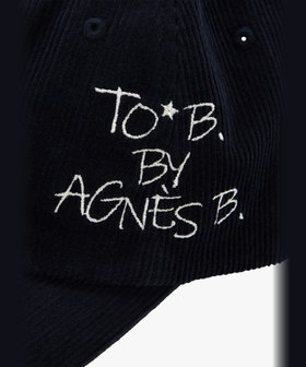 To b. by agnès b. コーデュロイ ロゴ キャップ ネイビー
