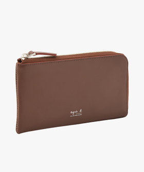 VOYAGE メンズ バッグ＆ウォレット レザー ラウンドジップ ロングウォレット "Yvon" ZAH04-08 ブラウン