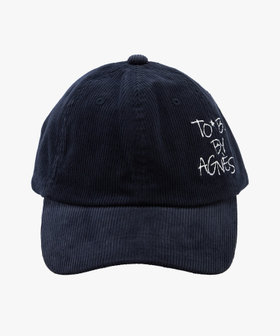 To b. by agnès b. コーデュロイ ロゴ キャップ ネイビー