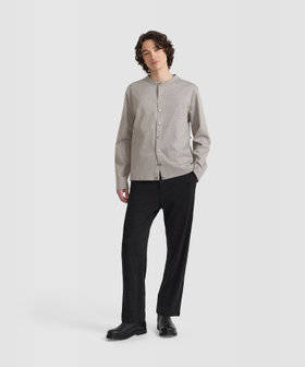 HOMME メンズ メンズ コットン ジャージー カーディガンプレッション ベージュ