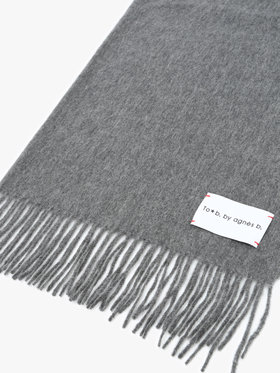 To b. by agnès b. ウール カシミヤ マフラー グレー