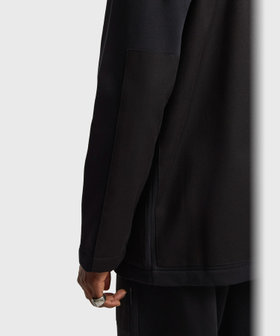 HOMME メンズ メンズ コットン スタンドカラー スナップコート "Yvano" ブラック
