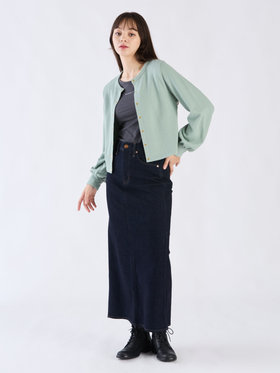 To b. by agnès b. 【Outlet】コットン ブラッシュド プリティ カーディガン グリーン系その他