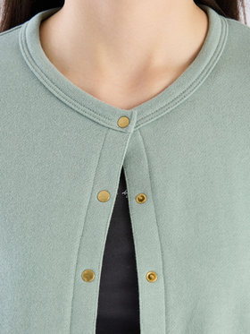 To b. by agnès b. 【Outlet】コットン ブラッシュド プリティ カーディガン グリーン系その他