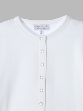 ENFANT ユニセックス 【Outlet】SES7 E CARDIGAN キッズ アーティスト カーディガンプレッション MA ZA SI ホワイト