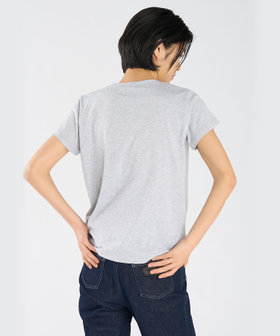 FEMME ウィメンズ ロゴ プリント コットン 半袖 Tシャツ "Brando" グレー