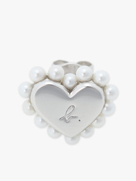 FEMME ウィメンズ ハート パール スタッド ピアス "Timeless Love" シルバー