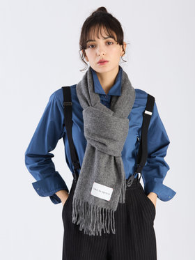 To b. by agnès b. ウール カシミヤ マフラー グレー
