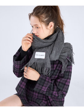 To b. by agnès b. ウール カシミヤ マフラー グレー