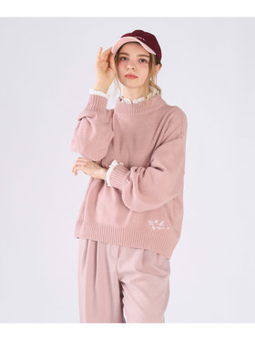 To b. by agnès b. ソフトニット プルオーバー ピンク