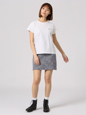 FEMME ウィメンズ ロゴ プリント コットン 半袖 Tシャツ "Brando" ホワイト