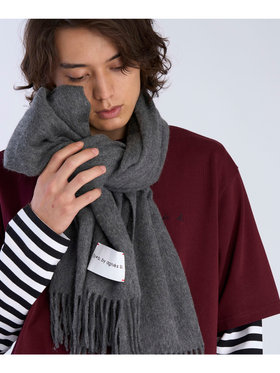 To b. by agnès b. ウール カシミヤ マフラー グレー