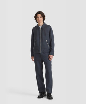 HOMME メンズ メンズ リネン ジップアップ ジャケット "Chet" グレー