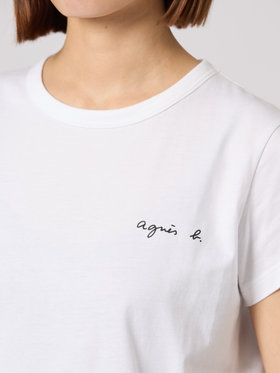 FEMME ウィメンズ ロゴ プリント コットン 半袖 Tシャツ "Brando" ホワイト