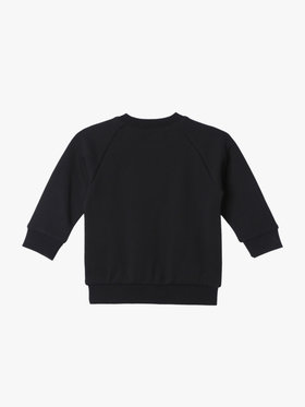 ENFANT ベビー ベビー ロゴ コットン 長袖 スウェット ブラック