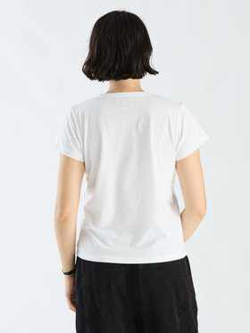FEMME ウィメンズ ロゴ プリント コットン 半袖 Tシャツ "Brando" ホワイト