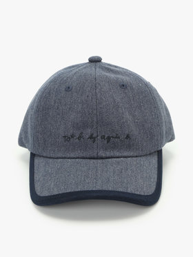 To b. by agnès b. 【Outlet】ロゴ刺繍 バイカラー パイピング キャップ ネイビー