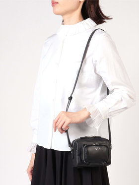 VOYAGE ウィメンズ バッグ＆ウォレット レザーミニショルダーバッグ "angele" NS14E-06 ブラック