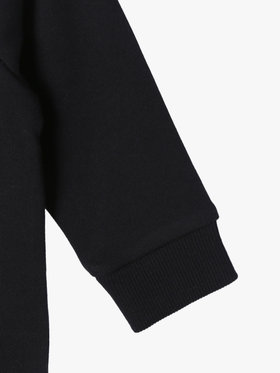 ENFANT ベビー ベビー ロゴ コットン 長袖 スウェット ブラック