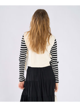 To b. by agnès b. コットン サイドリボン ベスト ホワイト