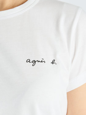 FEMME ウィメンズ ロゴ プリント コットン 半袖 Tシャツ "Brando" ホワイト