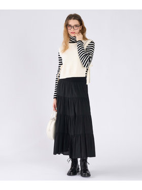 To b. by agnès b. コットン サイドリボン ベスト ホワイト