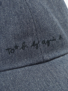 To b. by agnès b. 【Outlet】ロゴ刺繍 バイカラー パイピング キャップ ネイビー