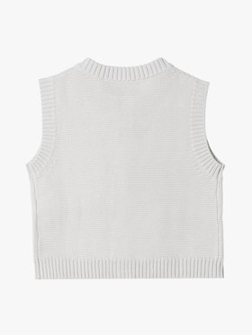 ENFANT ベビー ベビー "b." ロゴ コットン ノースリーブ ニット ベスト グレー系その他