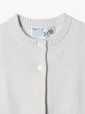 ENFANT ベビー ベビー "b." ロゴ コットン ノースリーブ ニット ベスト グレー系その他