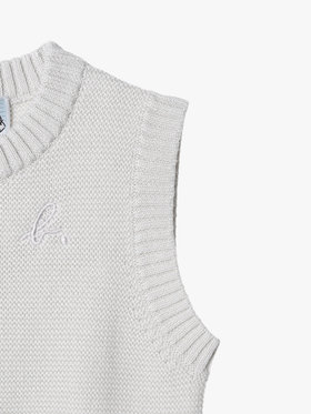 ENFANT ベビー ベビー "b." ロゴ コットン ノースリーブ ニット ベスト グレー系その他