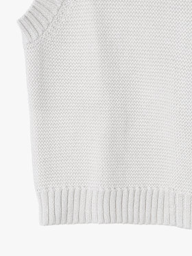 ENFANT ベビー ベビー "b." ロゴ コットン ノースリーブ ニット ベスト グレー系その他