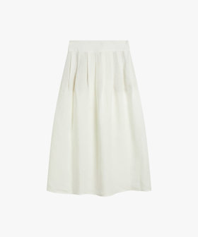 FEMME ウィメンズ リネン ロング フレア スカート "Grand Hotel" アイボリー