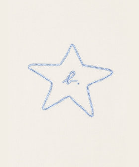 ENFANT ユニセックス キッズ "b." ロゴ スター コットン 半袖 Tシャツ "Domi" ホワイト