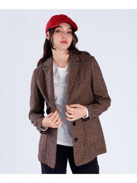 To b. by agnès b. 【Outlet】コットン ツイード テーラードジャケット ブラウン