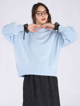 To b. by agnès b. ソフトニット プルオーバー ブルー系その他