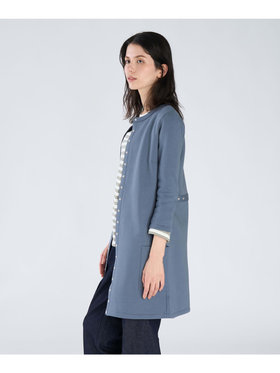 FEMME ウィメンズ オーガニックコットン メルトン 七分袖 カーディガンプレッション ”Robe” グレー