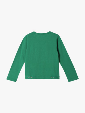 ENFANT ユニセックス キッズ コットン 長袖 カーディガンプレッション グリーン