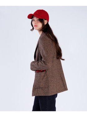 To b. by agnès b. 【Outlet】コットン ツイード テーラードジャケット ブラウン