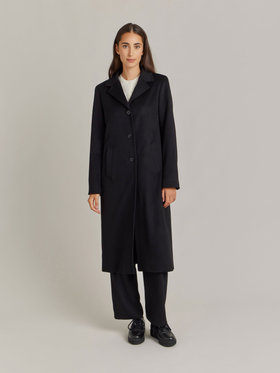 FEMME ウィメンズ カシミヤ ロング チェスターコート "North" ブラック