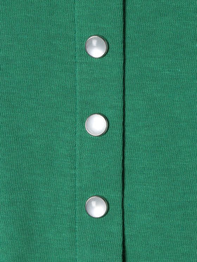 ENFANT ユニセックス キッズ コットン 長袖 カーディガンプレッション グリーン