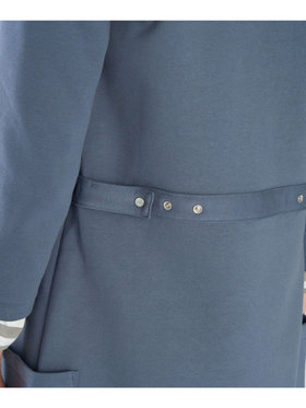 FEMME ウィメンズ オーガニックコットン メルトン 七分袖 カーディガンプレッション ”Robe” グレー