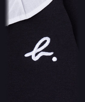 ENFANT ベビー ベビー "b." ロゴ コットン 長袖 コンビネゾン ブラック