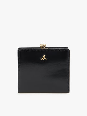 VOYAGE ウィメンズ バッグ＆ウォレット ガラスレザー 二つ折り ウォレット ”Gloria” XAW05-01 ブラック