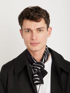 HOMME メンズ 【Outlet】AP45 FOULARD スカーフ ブラック