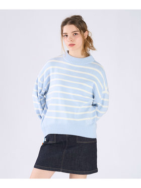 To b. by agnès b. ソフトニット プルオーバー ブルー