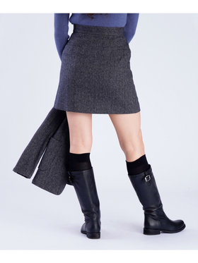 To b. by agnès b. 【Outlet】コットン ツイード ミニスカート ブラック