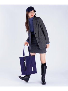 To b. by agnès b. 【Outlet】コットン ツイード ミニスカート ブラック