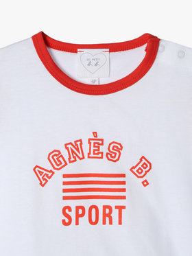 ENFANT ベビー ベビー ロゴ プリント コットン 半袖 Tシャツ ホワイト